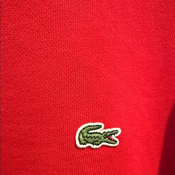 Lacoste Men's Vibrant Red Crewneck Sweater - Picture 3 of 3